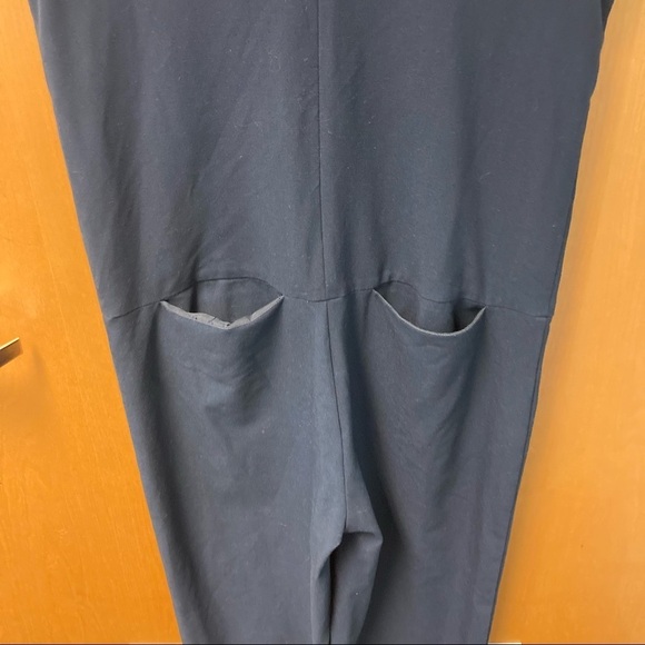 𝅺OAK + FORT Sz XS Navy Jumpsuit With Front & Back Pocket Straight Leg Oversized - Picture 7 of 8